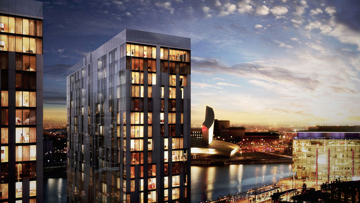 X1 Media City Tower 4 - 曼彻斯特公寓 | 曼彻斯特媒体城公寓 | 索尔福德现代公寓投资机会