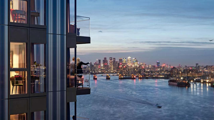 Galley Wharf 伦敦泰晤士河畔准现房公寓，一线河景